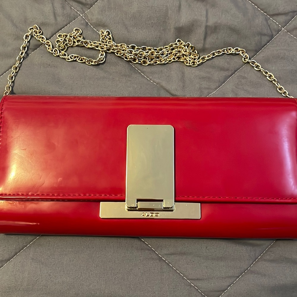 Aldo clutch with gold chain